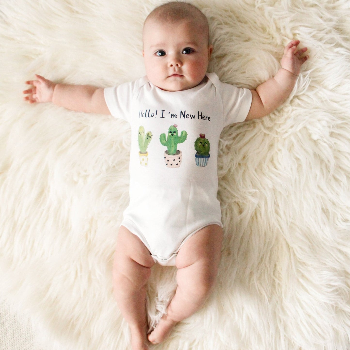 Personalized Cactus Baby Girl Gift Basket