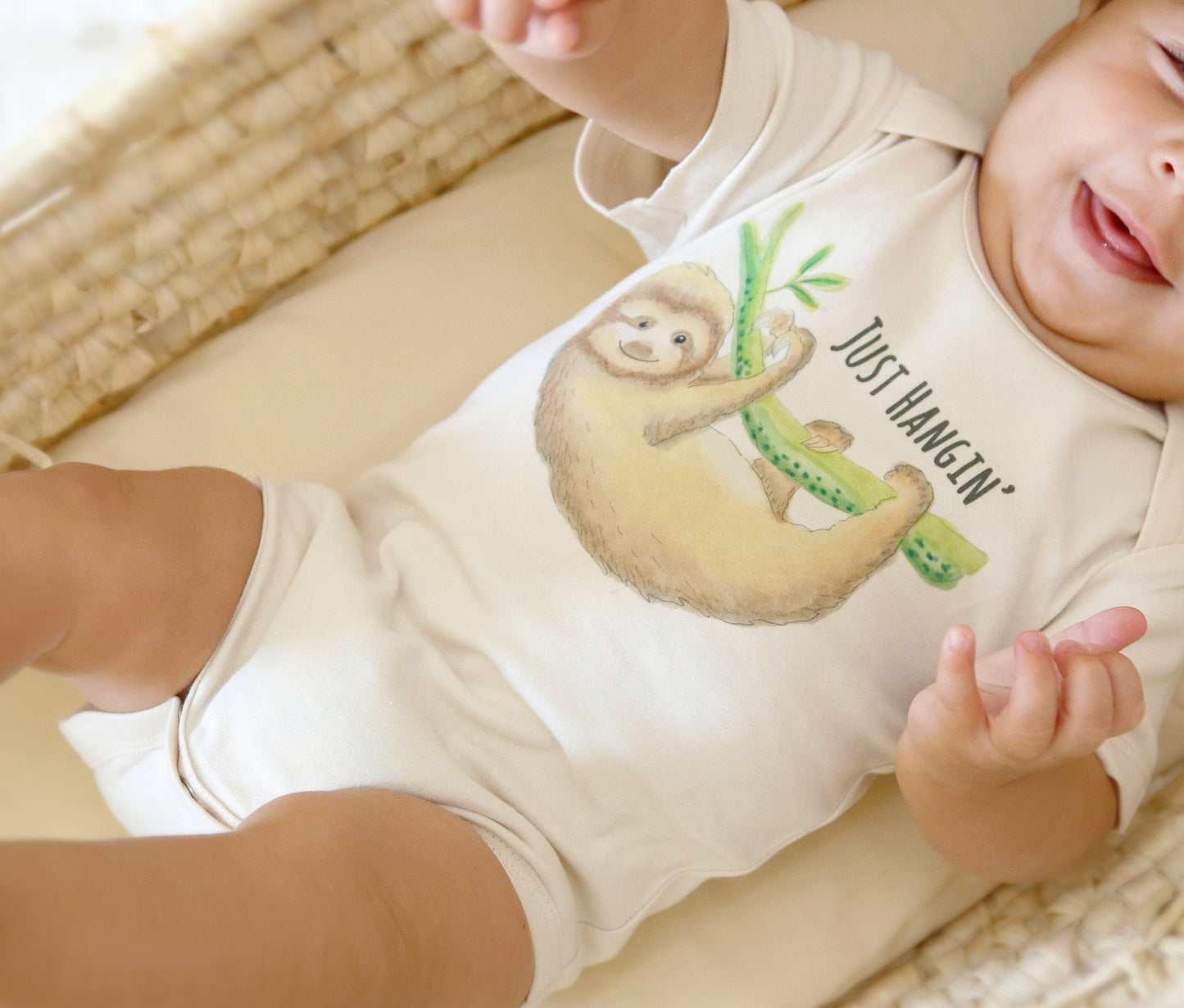 Personalized Sloth Gender Neutral Baby Gift Basket