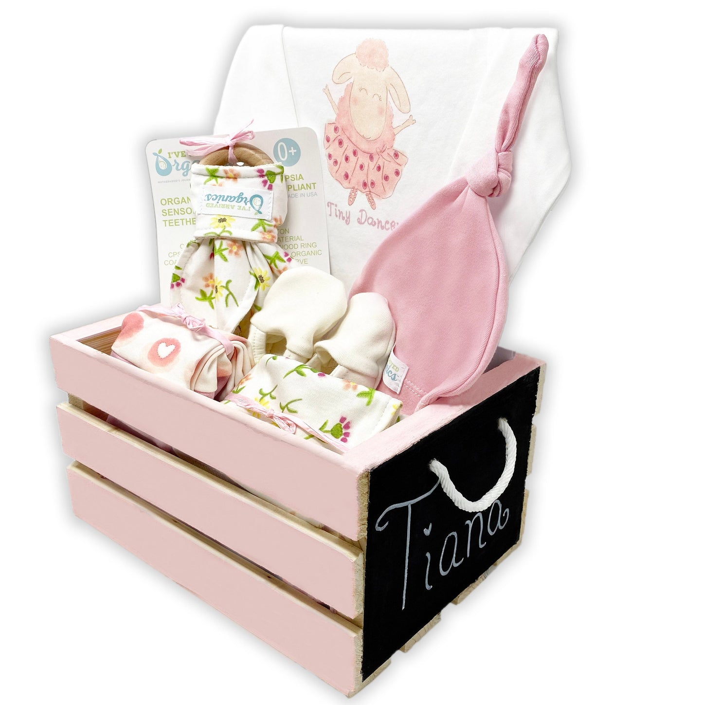 Personalized Ballerina Baby Girl Gift Basket