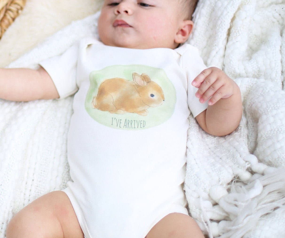 Personalized Bunny Gender Neutral Baby Gift Basket