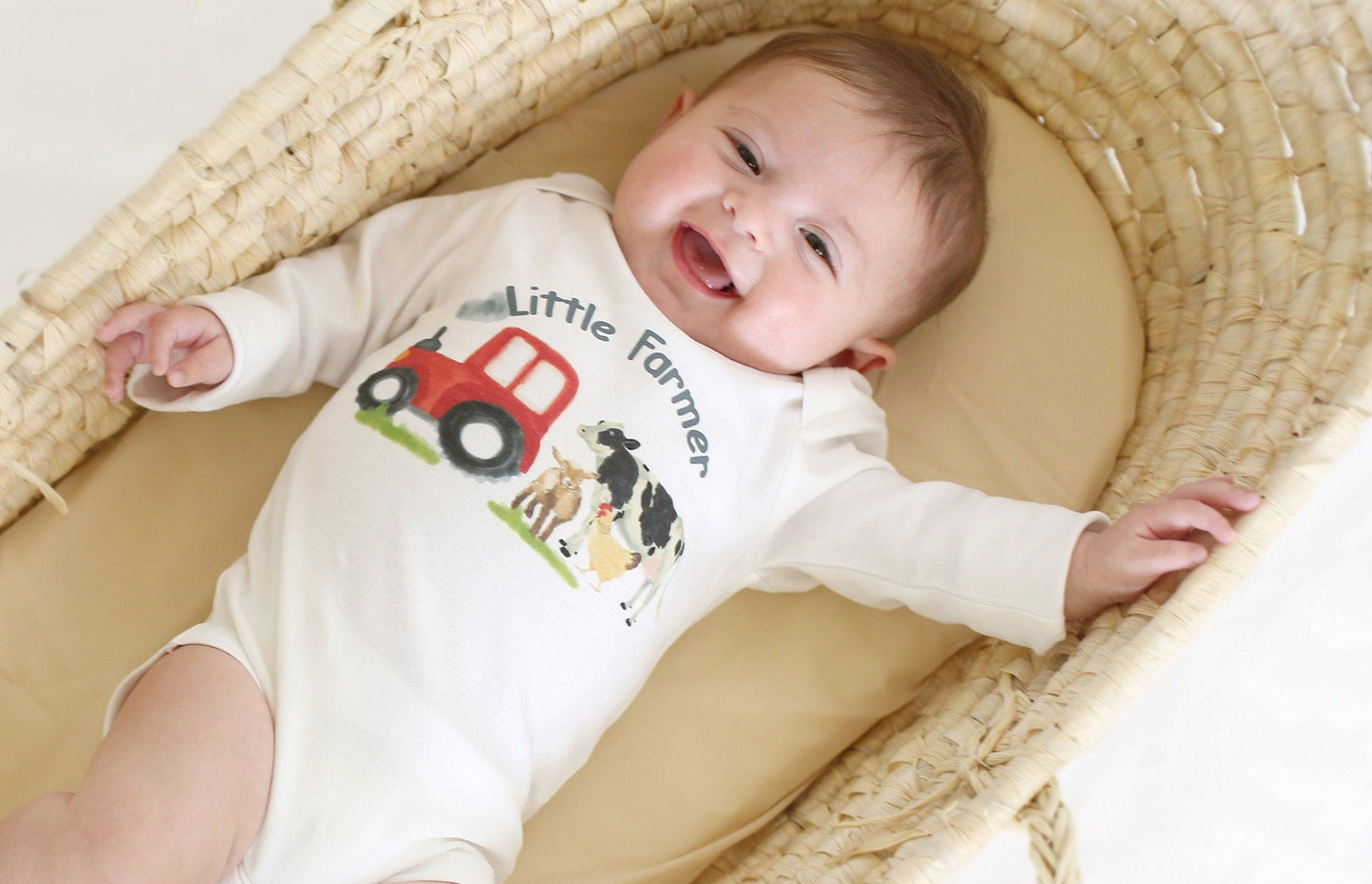 Personalized Farm Animals Gender Neutral Baby Gift Basket