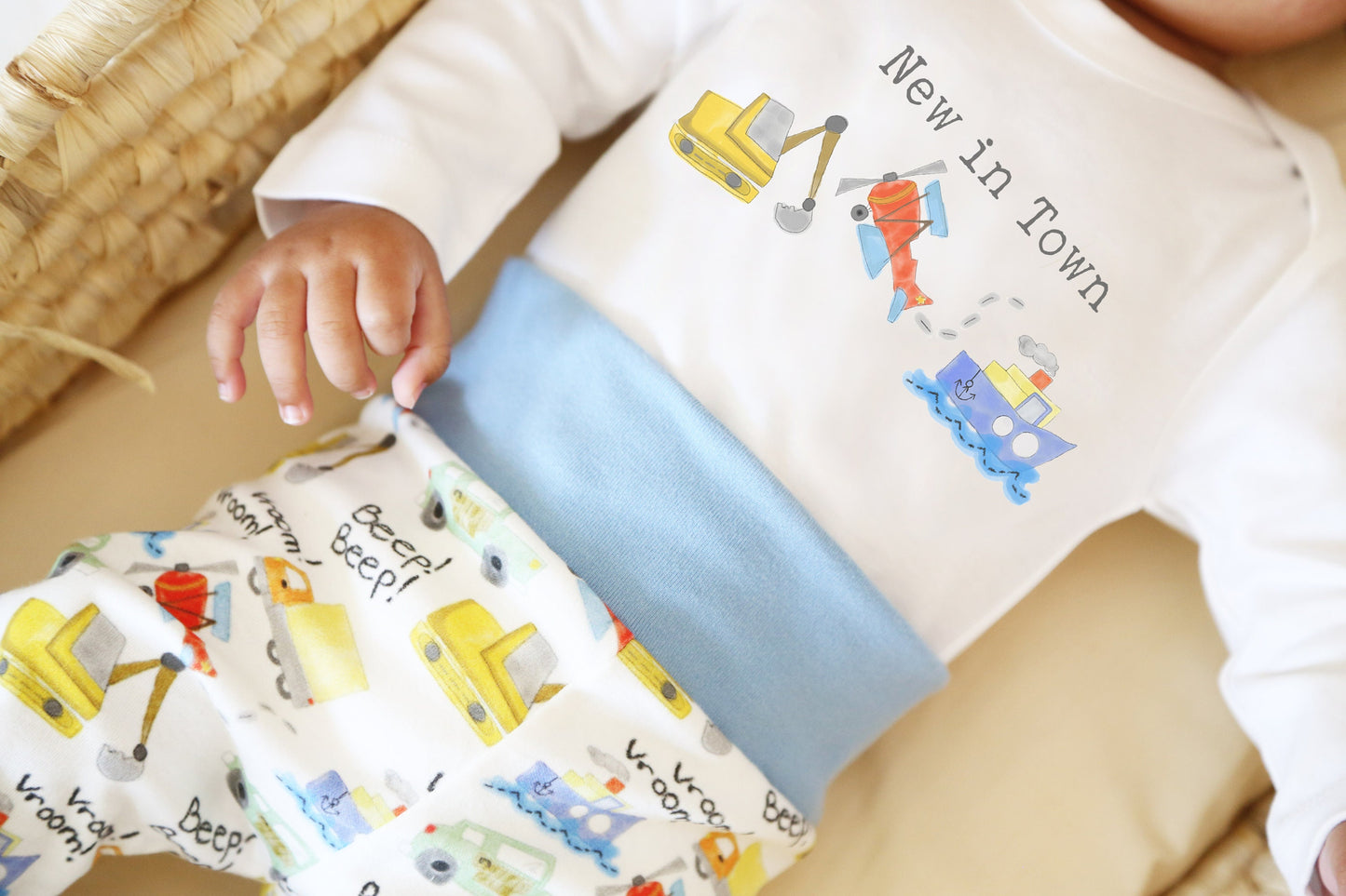 Personalized Automobiles Baby Boy Gift Basket