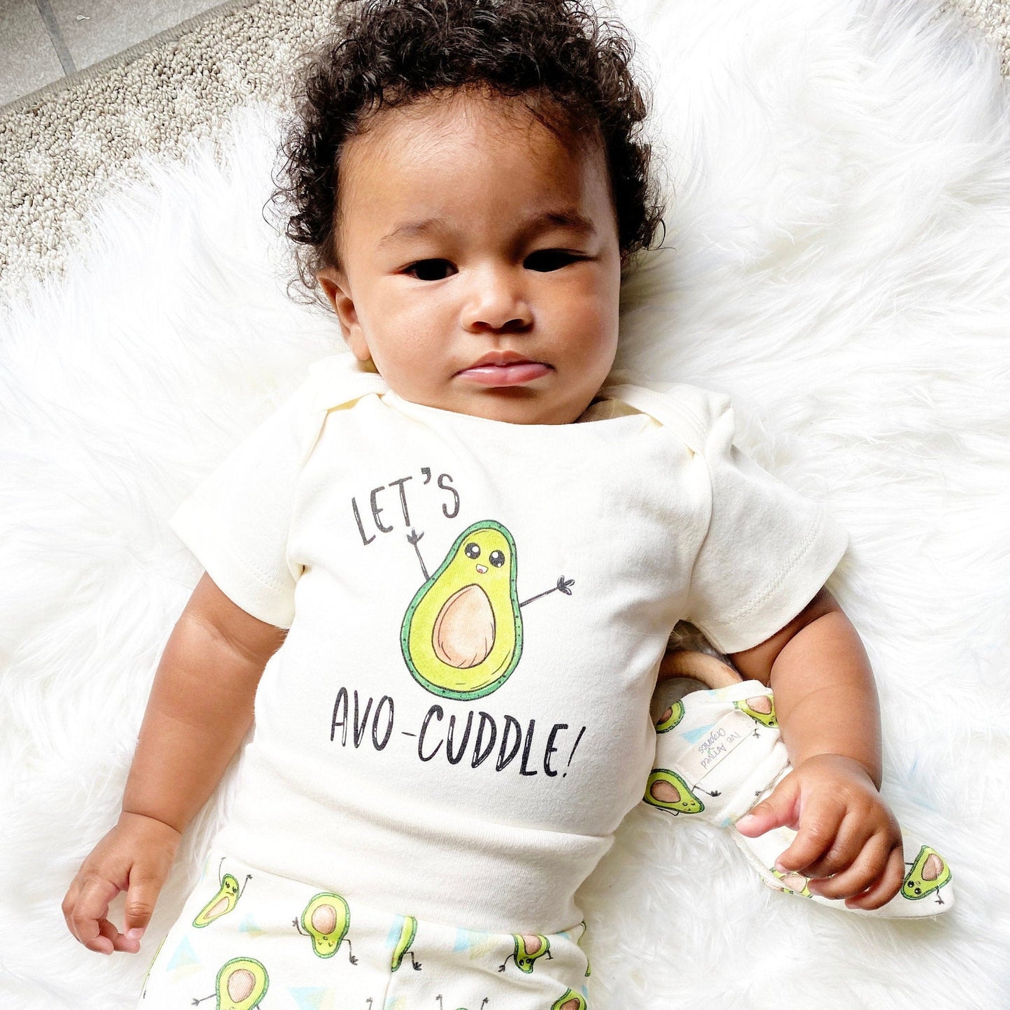 Personalized Avocado Gender Neutral Baby Gift Basket