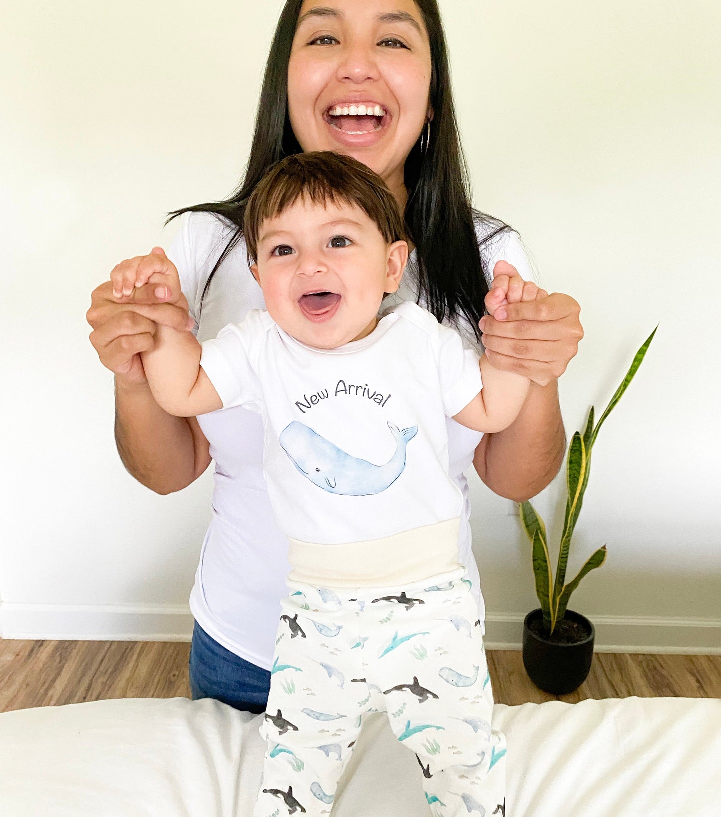 Personalized Nautical Whale Baby Boy Gift Basket