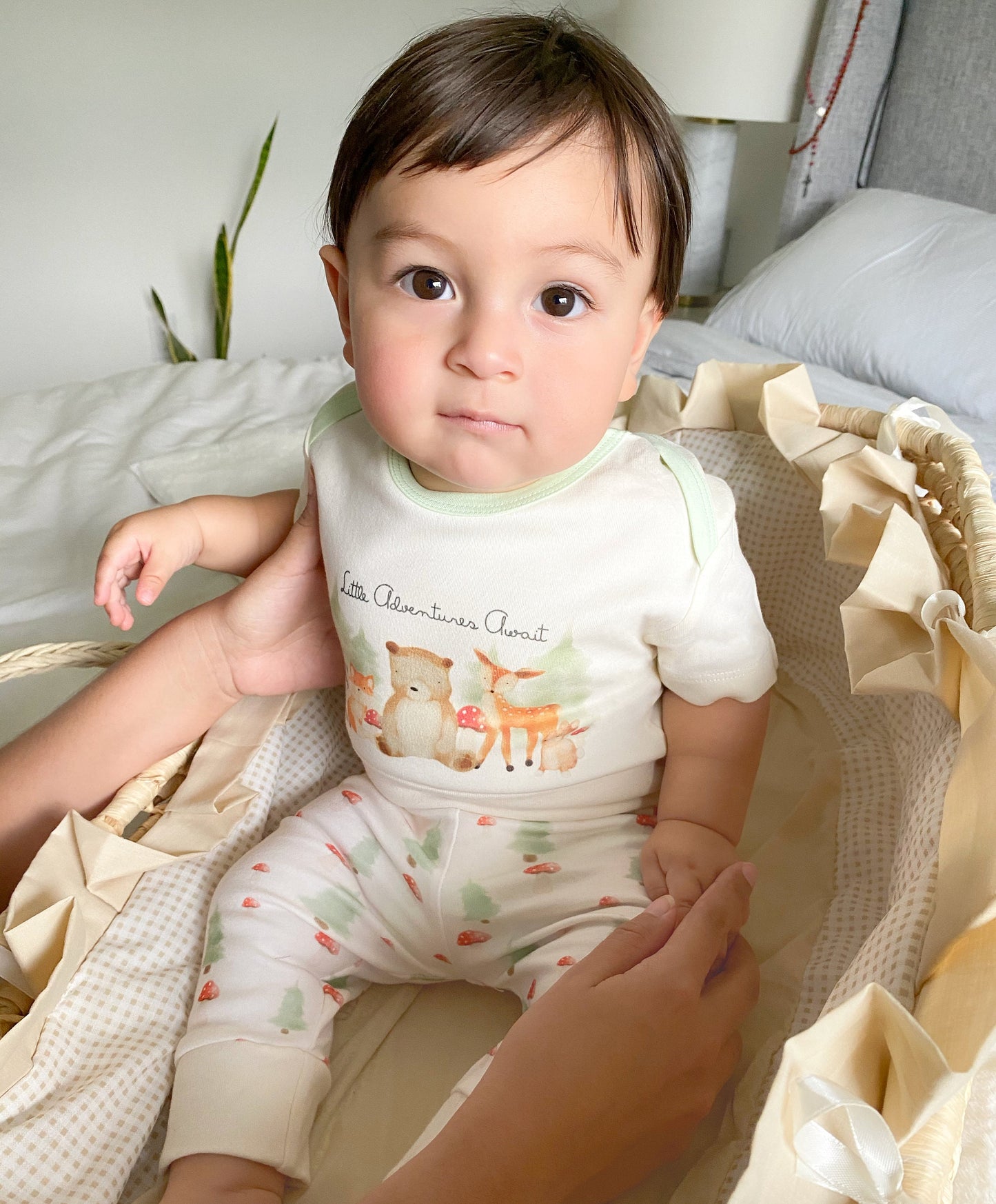 Personalized Woodland Gender Neutral Baby Gift Basket