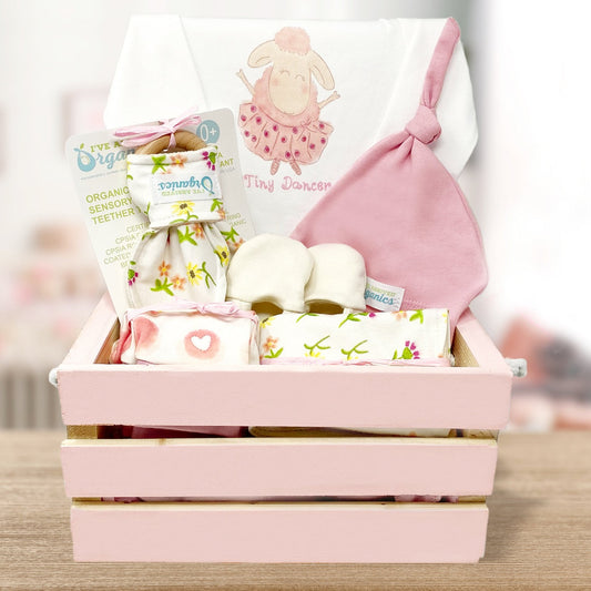 Personalized Ballerina Baby Girl Gift Basket