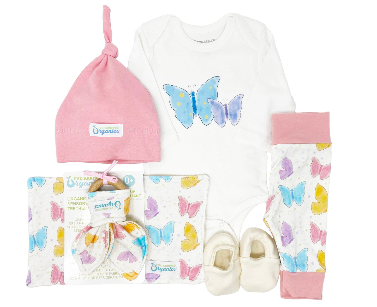 Personalized Butterflies Baby Girl Gift Basket