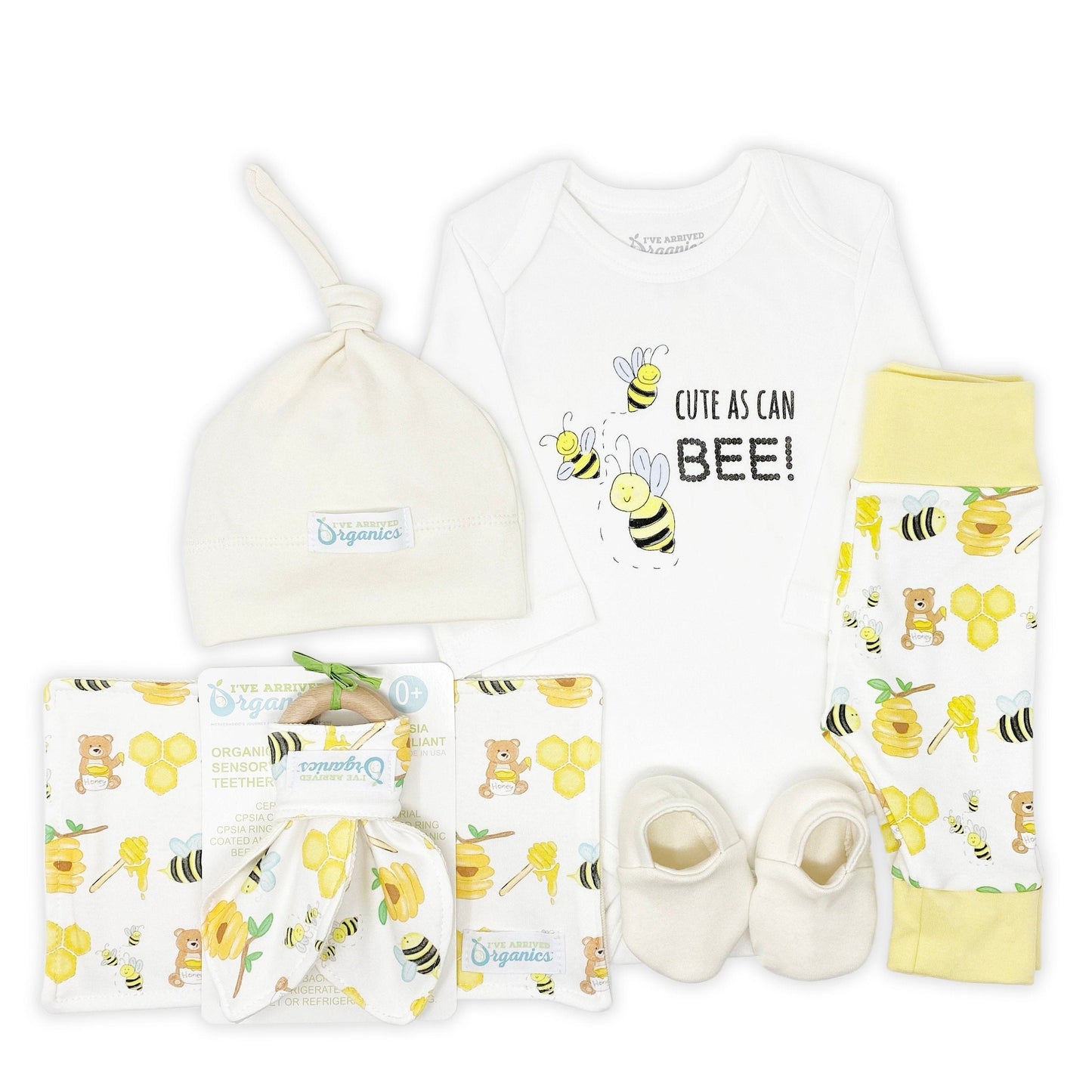 Personalized Honeybees Gender Neutral Baby Gift Basket