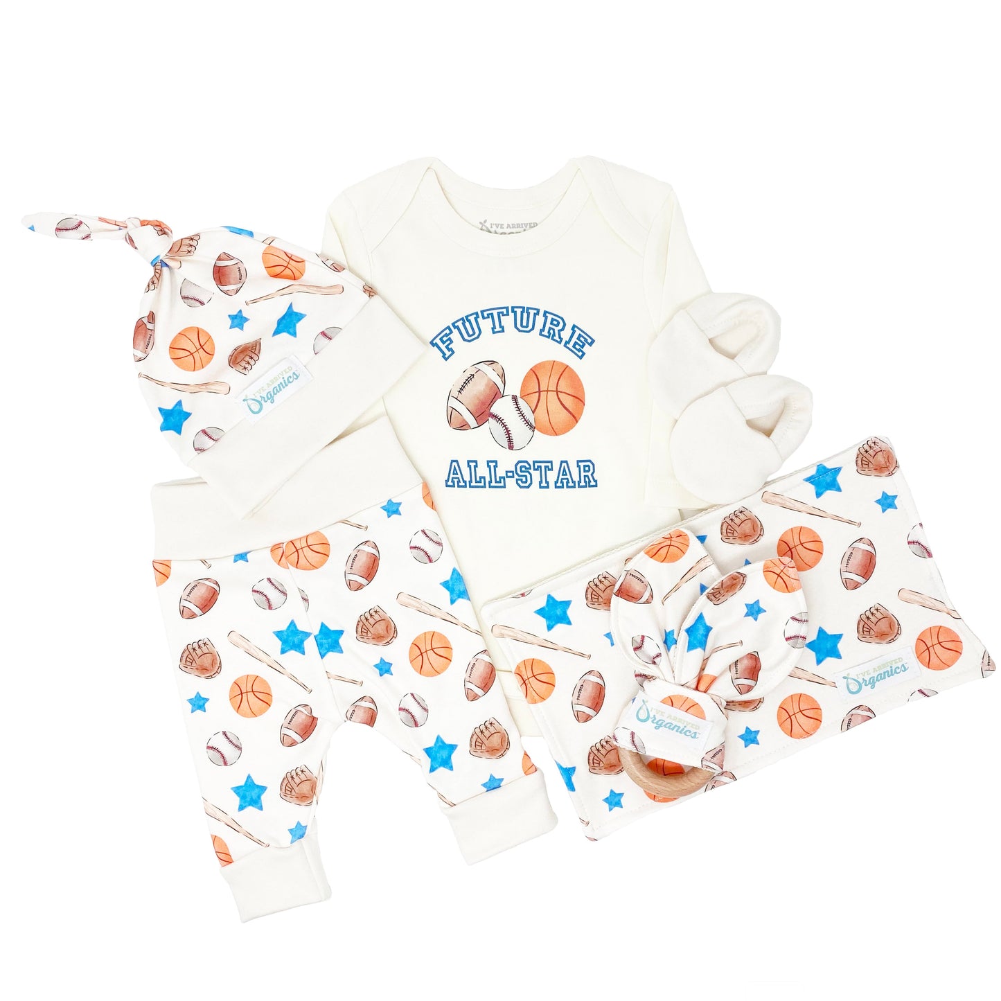 Personalized Sports Baby Boy Gift Basket