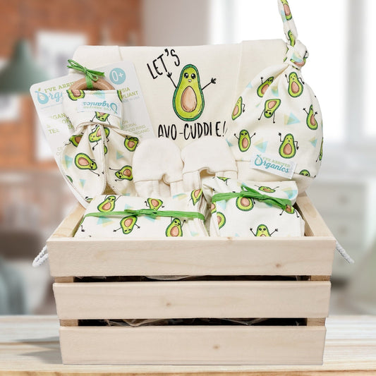 Personalized Avocado Gender Neutral Baby Gift Basket