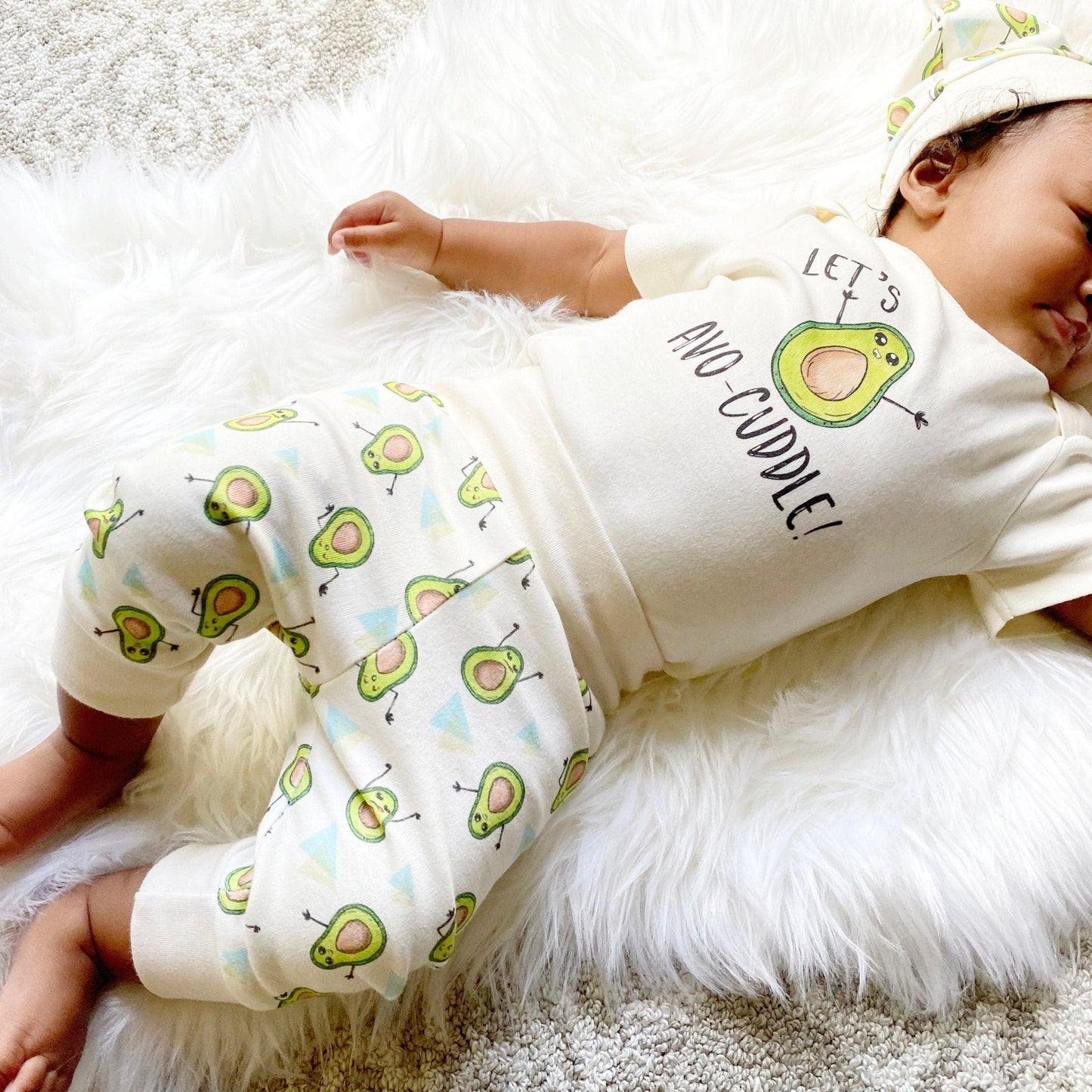 Personalized Avocado Gender Neutral Baby Gift Basket
