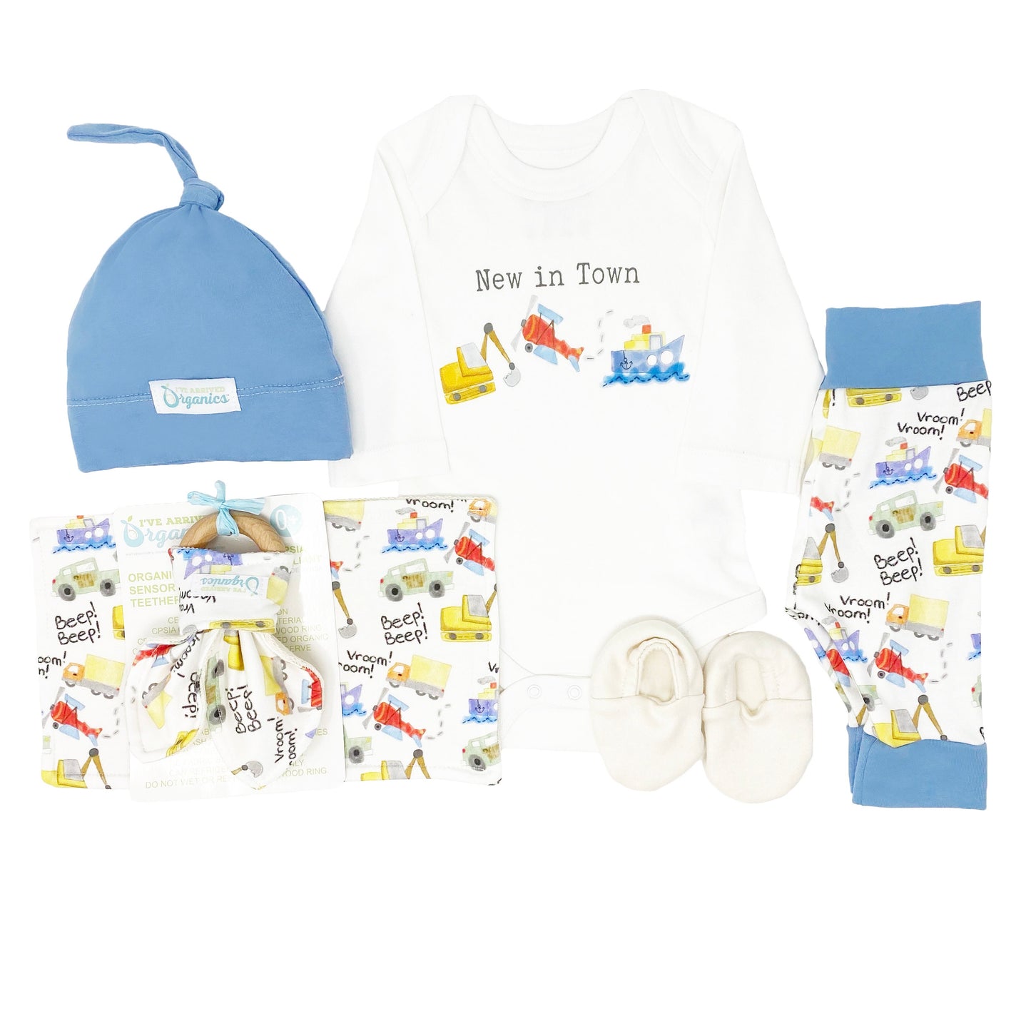 Personalized Automobiles Baby Boy Gift Basket