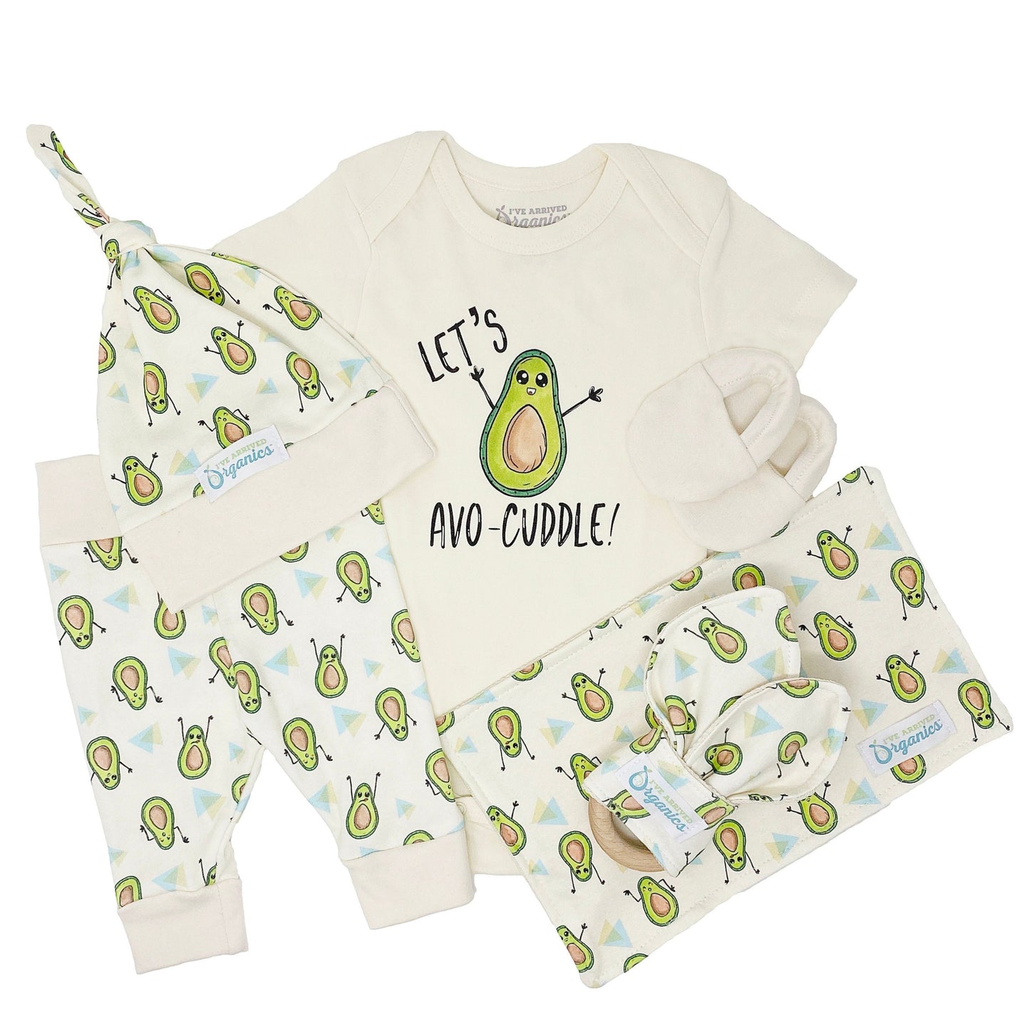 Personalized Avocado Gender Neutral Baby Gift Basket