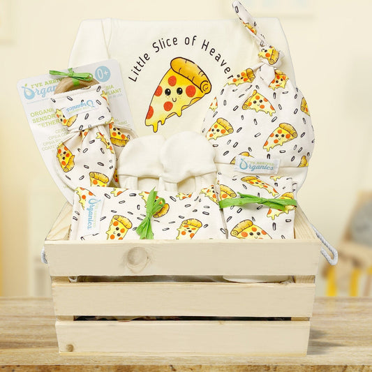 Personalized Pizza Party  Gender Neutral Baby Gift Basket