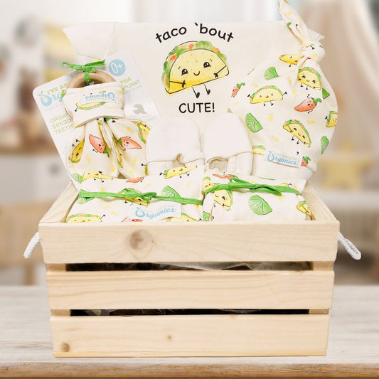 Personalized Taco Gender Neutral Baby Gift Basket