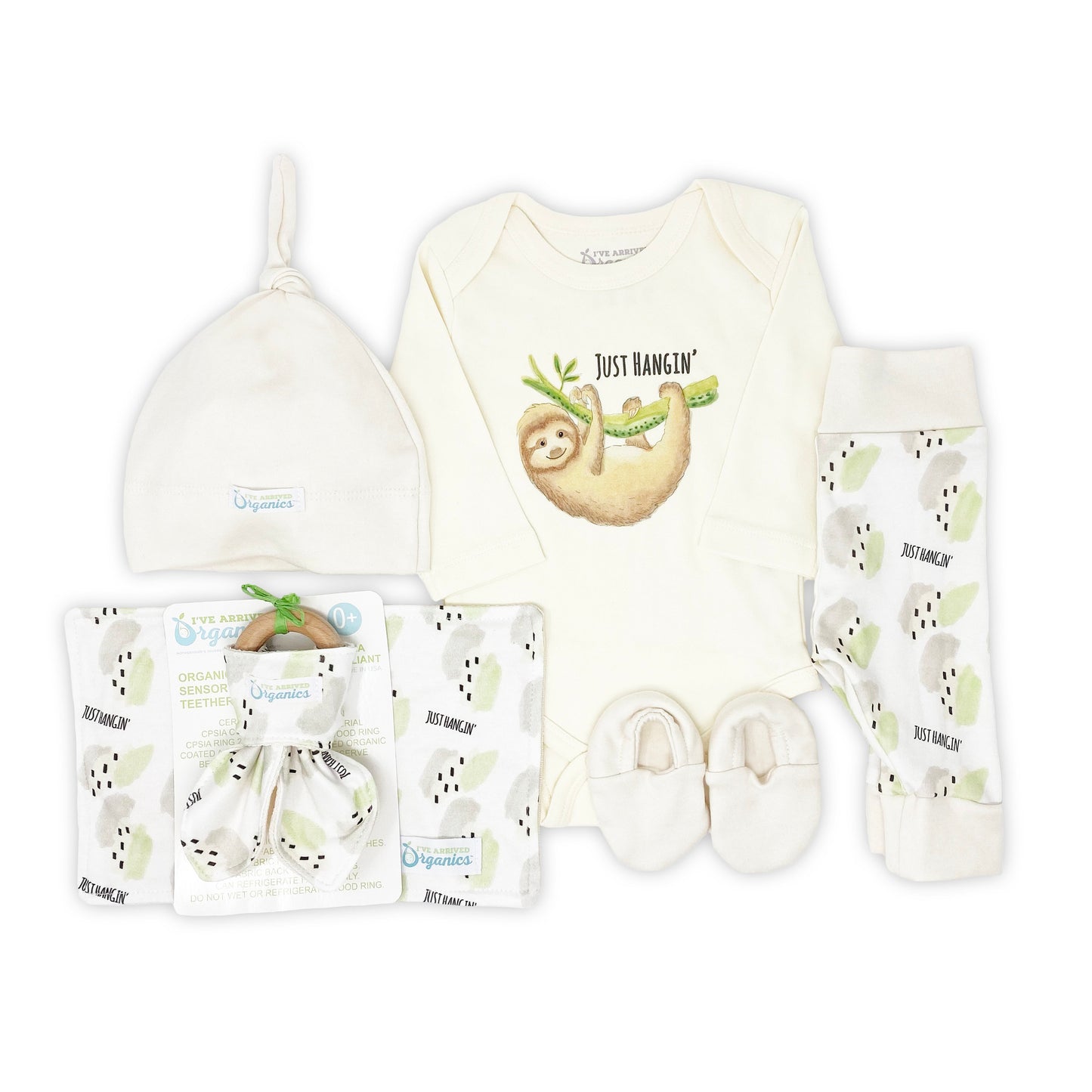 Personalized Sloth Gender Neutral Baby Gift Basket