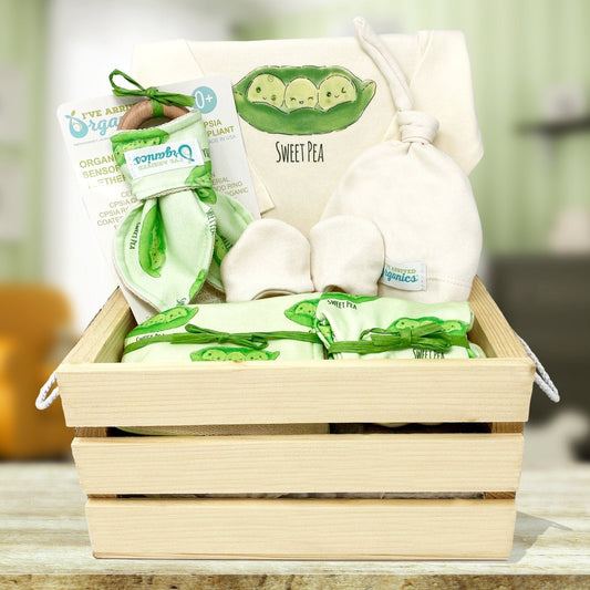 Personalized Sweet Pea Gender Neutral Baby Gift Basket