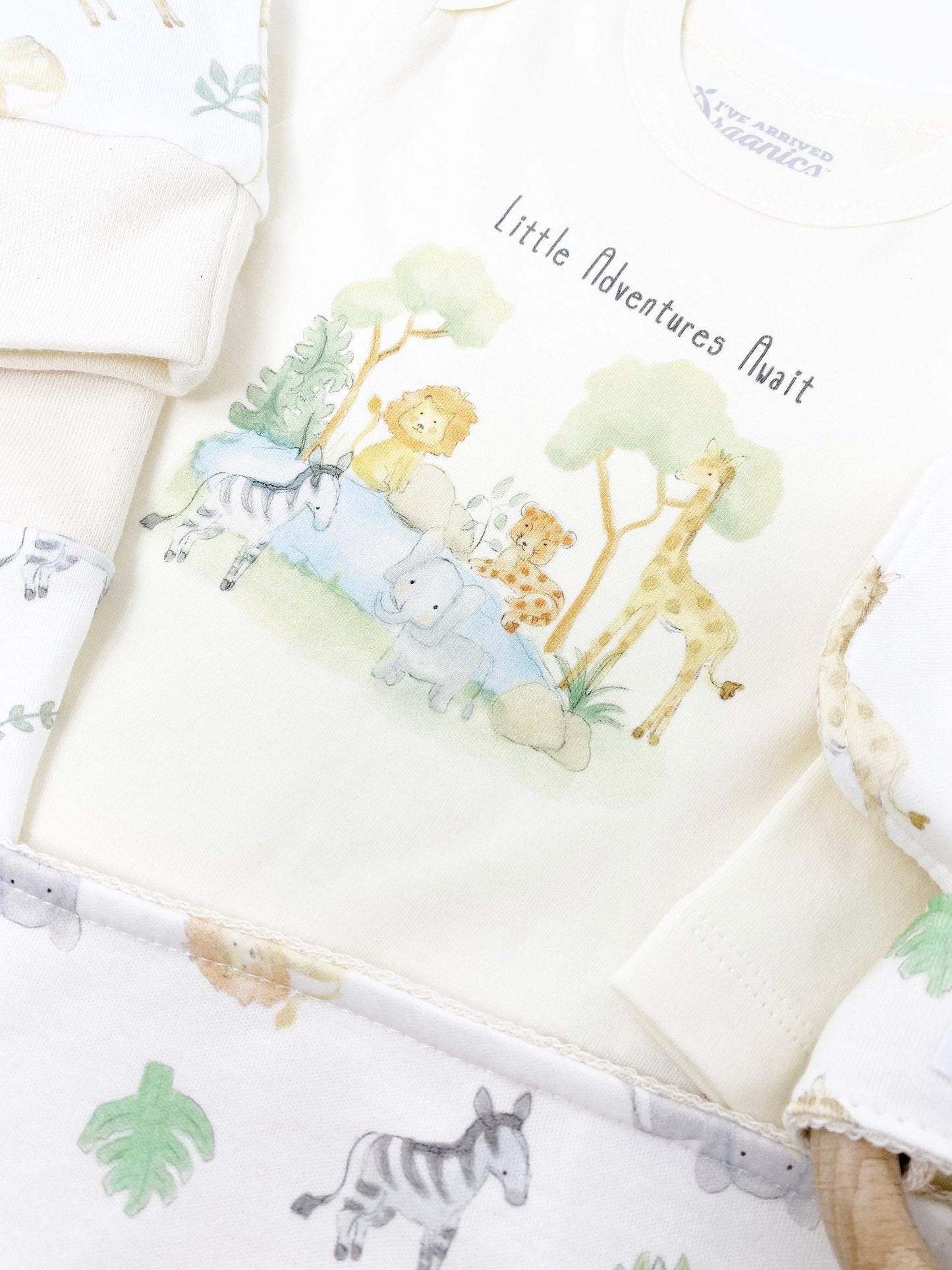 Personalized Safari Gender Neutral Baby Gift Basket
