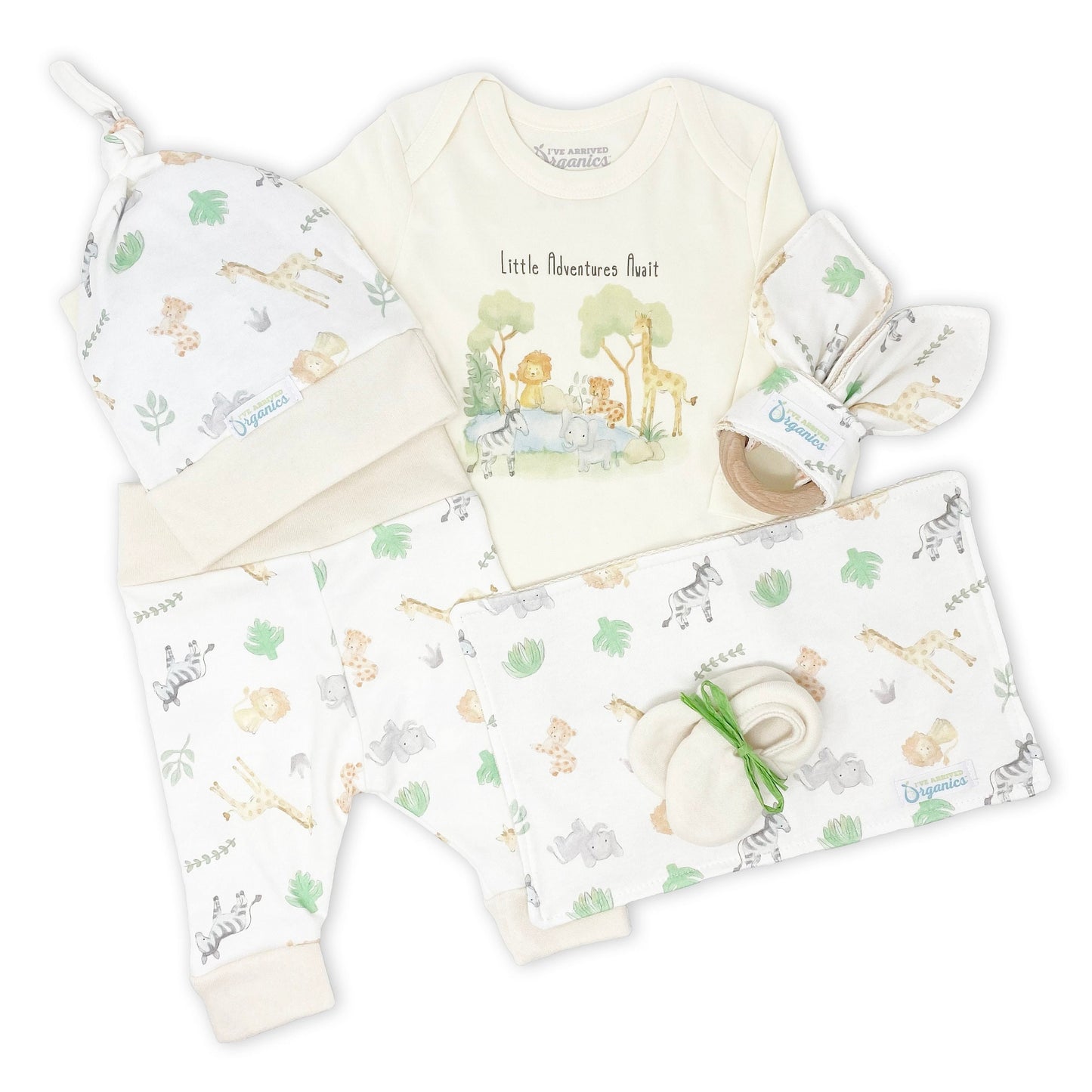 Personalized Safari Gender Neutral Baby Gift Basket